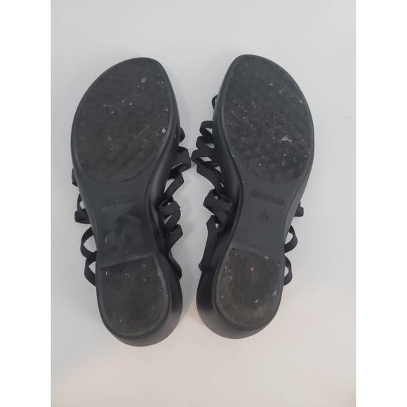 A2 By Aerosoles Womens Black Heelrest Open Toe Sandals Size 11 Wedge Strappy - Picture 5 of 5